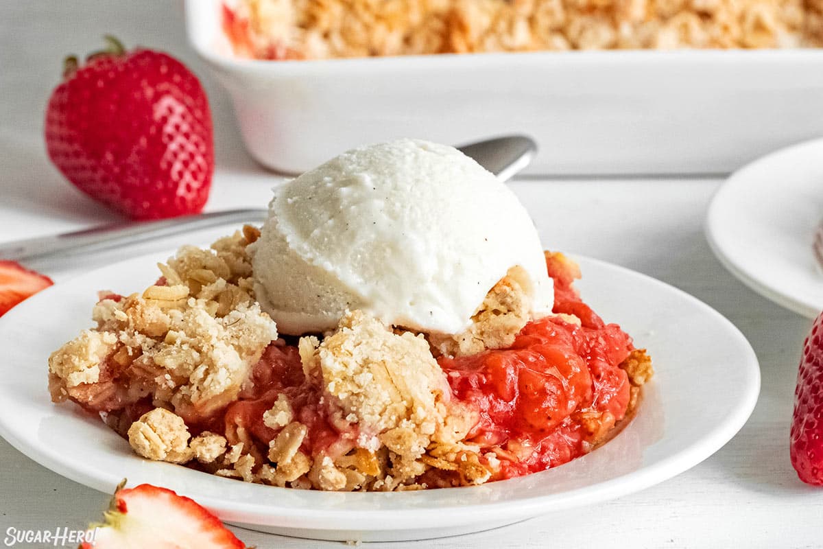 Easy Homemade Strawberry Crisp Ice Cream Recipe
